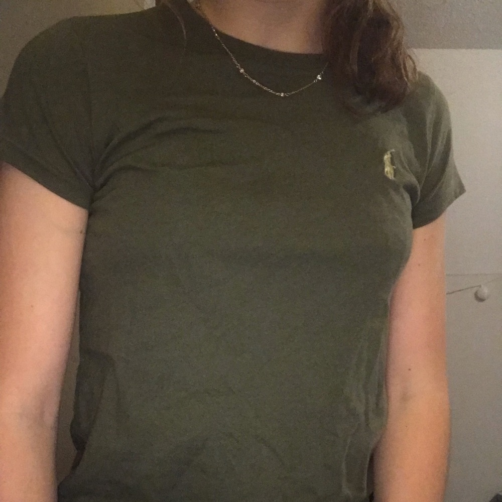 Olive green polo t shirt